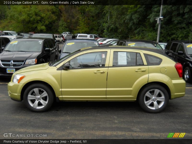 Optic Green Metallic / Dark Slate Gray 2010 Dodge Caliber SXT
