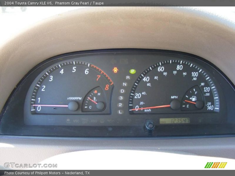 Phantom Gray Pearl / Taupe 2004 Toyota Camry XLE V6