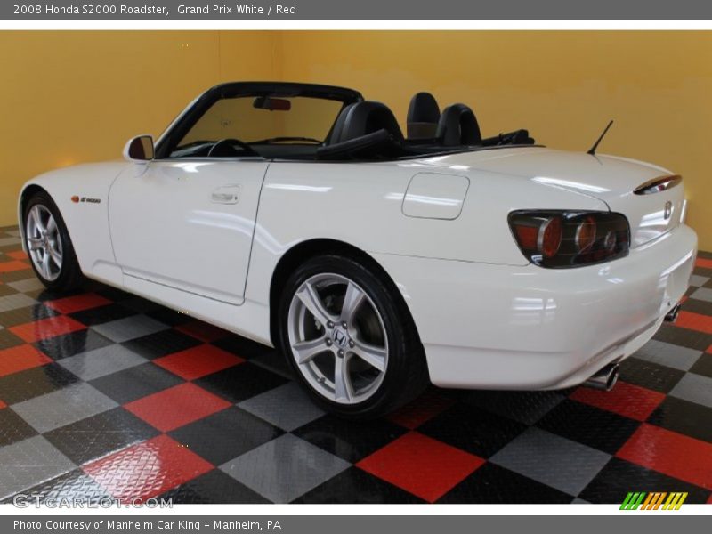 Grand Prix White / Red 2008 Honda S2000 Roadster