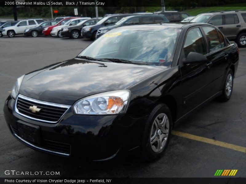 Black / Titanium Gray 2006 Chevrolet Malibu LS Sedan