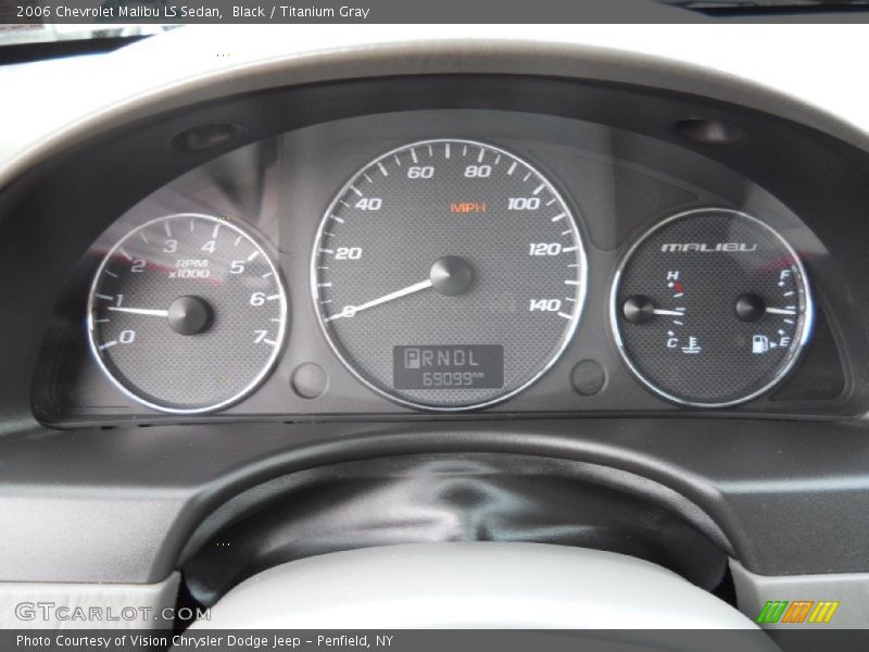 Black / Titanium Gray 2006 Chevrolet Malibu LS Sedan