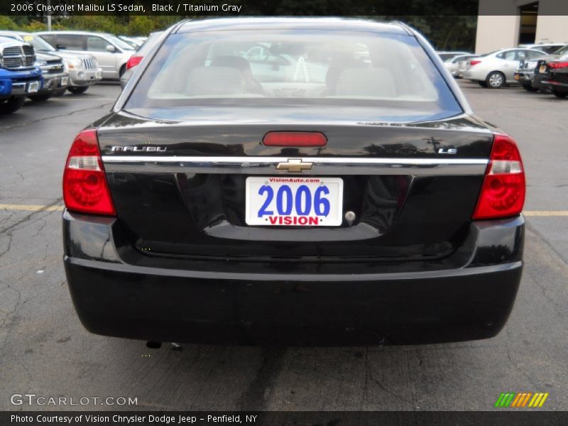Black / Titanium Gray 2006 Chevrolet Malibu LS Sedan