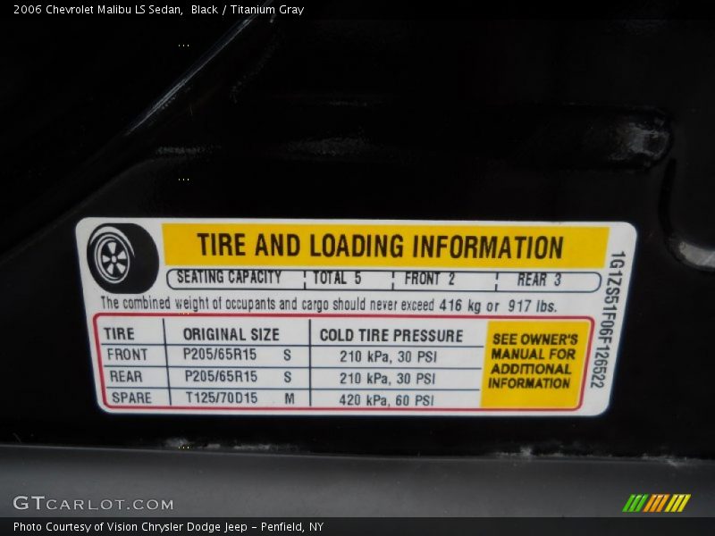 Black / Titanium Gray 2006 Chevrolet Malibu LS Sedan