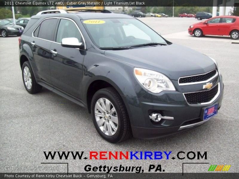 Cyber Gray Metallic / Light Titanium/Jet Black 2011 Chevrolet Equinox LTZ AWD