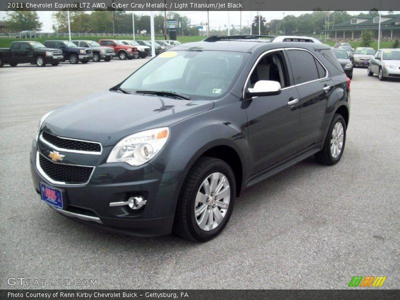 Cyber Gray Metallic / Light Titanium/Jet Black 2011 Chevrolet Equinox LTZ AWD