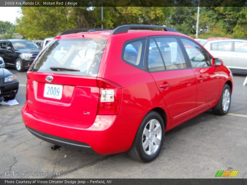 Molten Red / Beige 2009 Kia Rondo LX