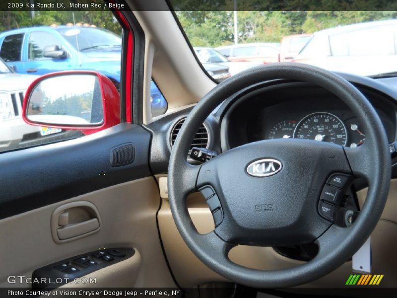 Molten Red / Beige 2009 Kia Rondo LX