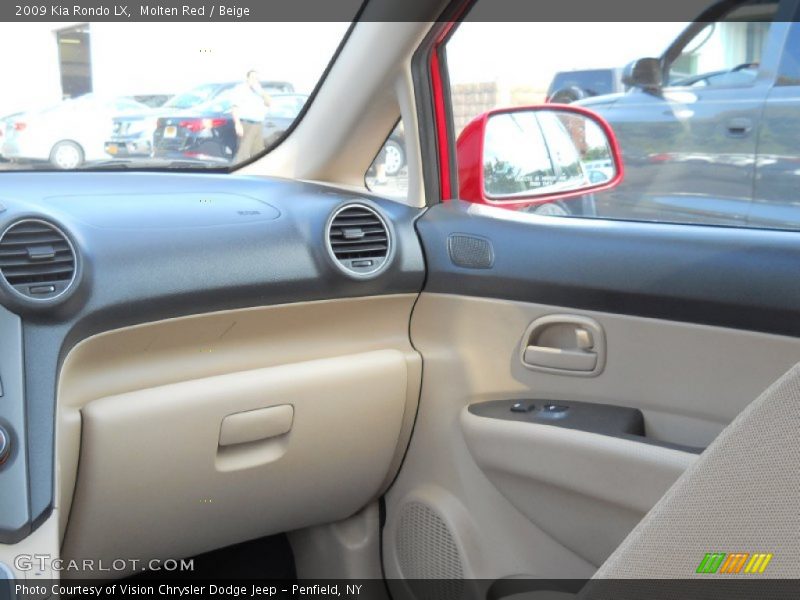 Molten Red / Beige 2009 Kia Rondo LX