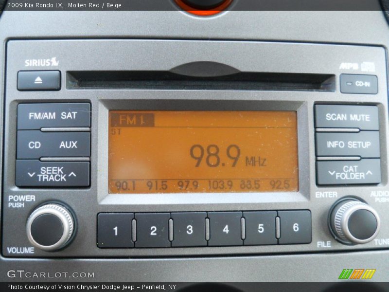 Molten Red / Beige 2009 Kia Rondo LX