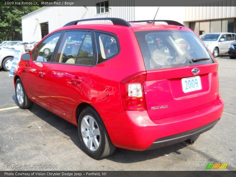 Molten Red / Beige 2009 Kia Rondo LX