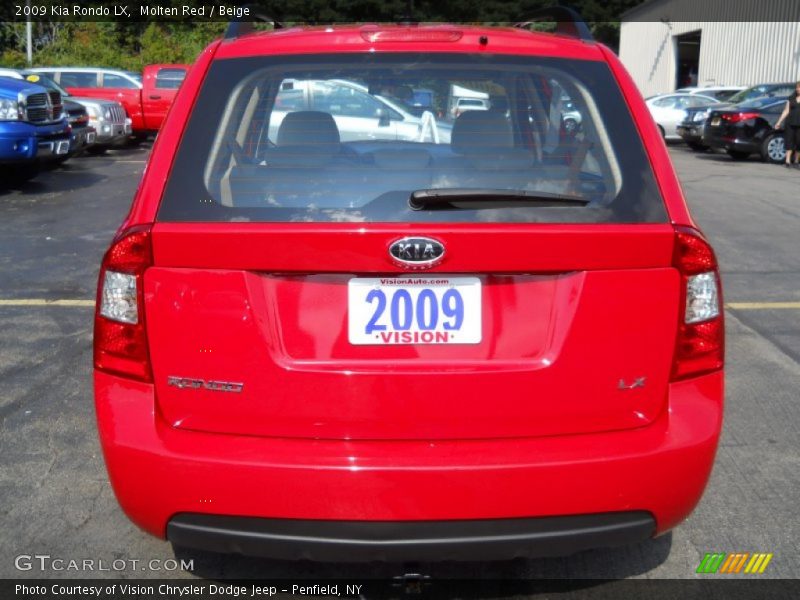 Molten Red / Beige 2009 Kia Rondo LX