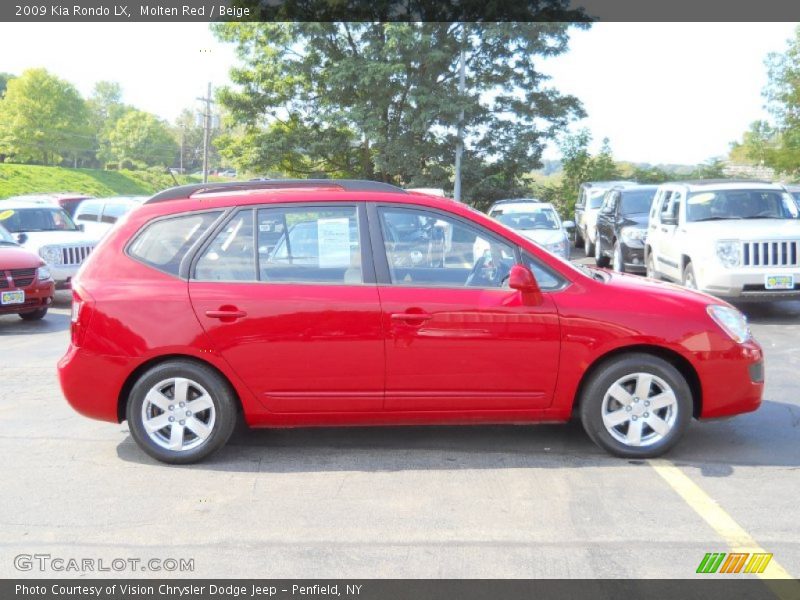 Molten Red / Beige 2009 Kia Rondo LX