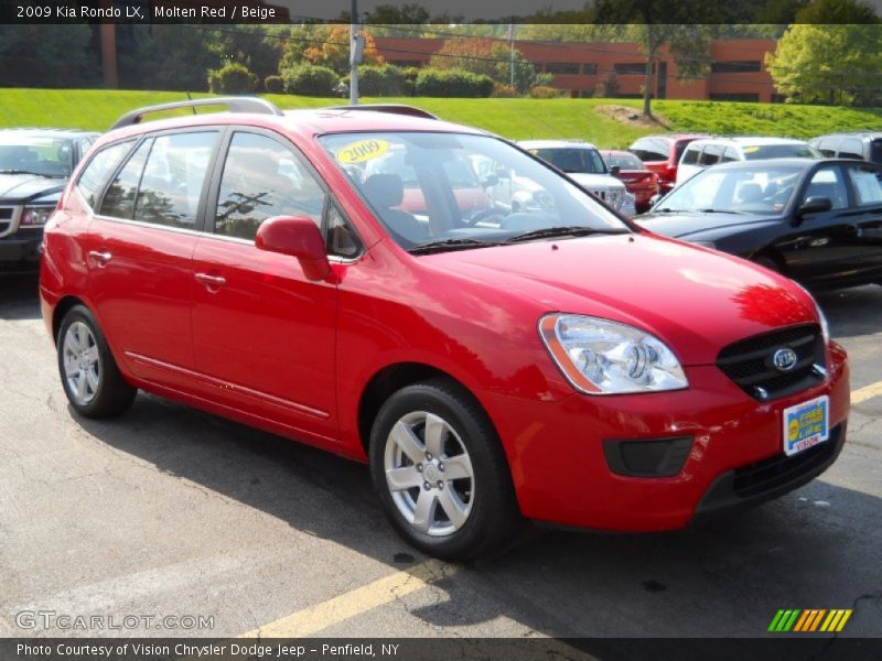Molten Red / Beige 2009 Kia Rondo LX