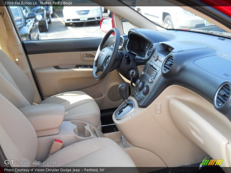 Molten Red / Beige 2009 Kia Rondo LX
