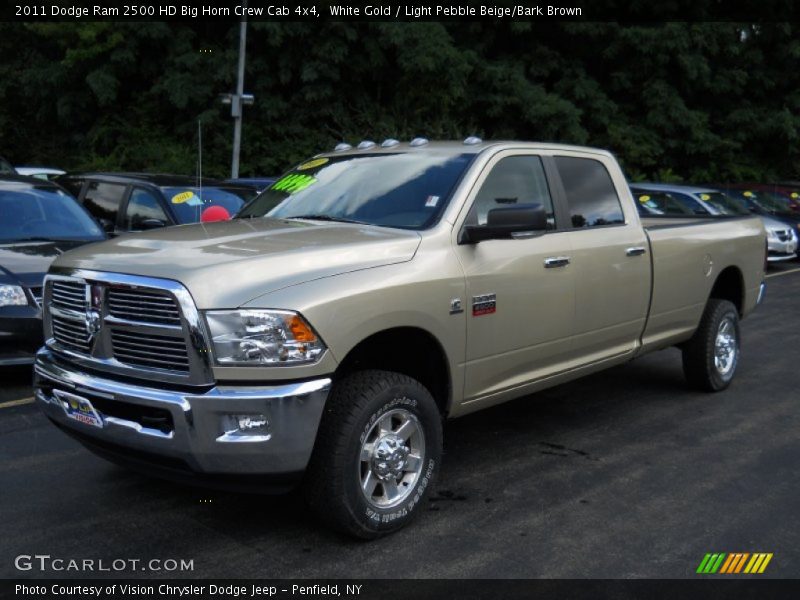 White Gold / Light Pebble Beige/Bark Brown 2011 Dodge Ram 2500 HD Big Horn Crew Cab 4x4