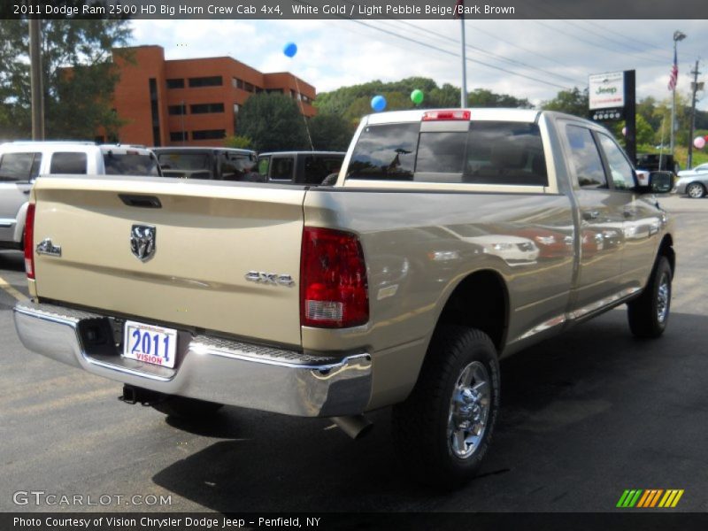 White Gold / Light Pebble Beige/Bark Brown 2011 Dodge Ram 2500 HD Big Horn Crew Cab 4x4
