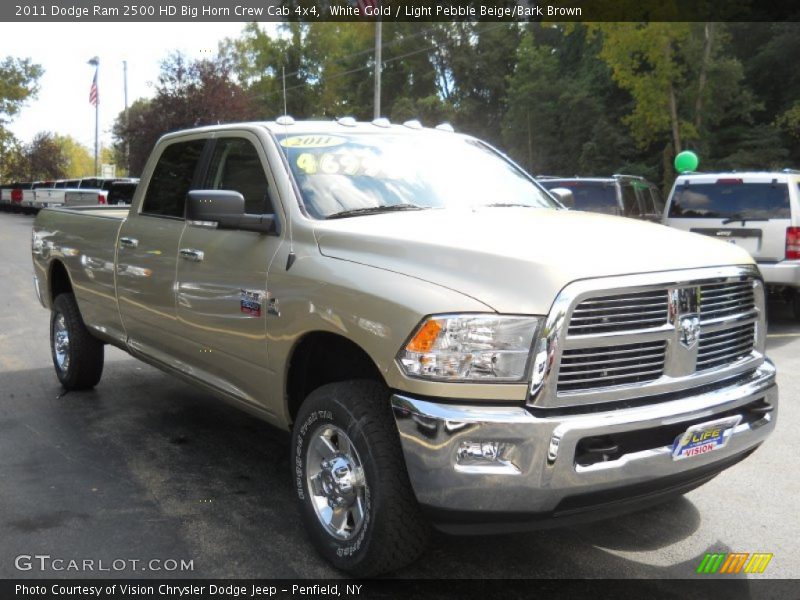 White Gold / Light Pebble Beige/Bark Brown 2011 Dodge Ram 2500 HD Big Horn Crew Cab 4x4