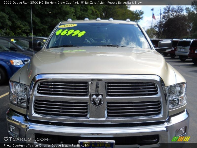 White Gold / Light Pebble Beige/Bark Brown 2011 Dodge Ram 2500 HD Big Horn Crew Cab 4x4