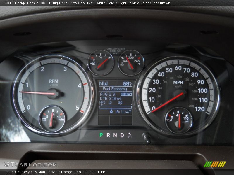 White Gold / Light Pebble Beige/Bark Brown 2011 Dodge Ram 2500 HD Big Horn Crew Cab 4x4