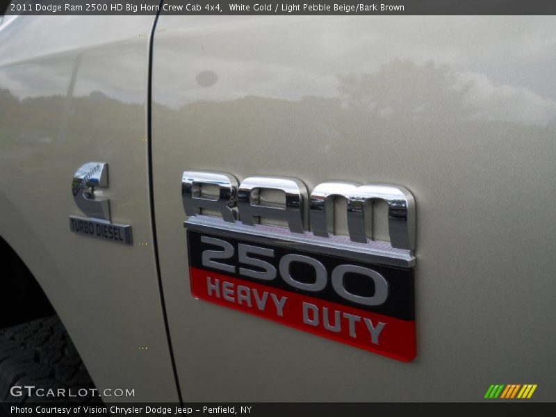 White Gold / Light Pebble Beige/Bark Brown 2011 Dodge Ram 2500 HD Big Horn Crew Cab 4x4