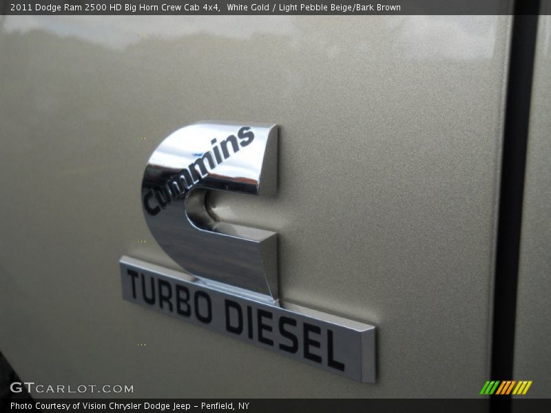 White Gold / Light Pebble Beige/Bark Brown 2011 Dodge Ram 2500 HD Big Horn Crew Cab 4x4