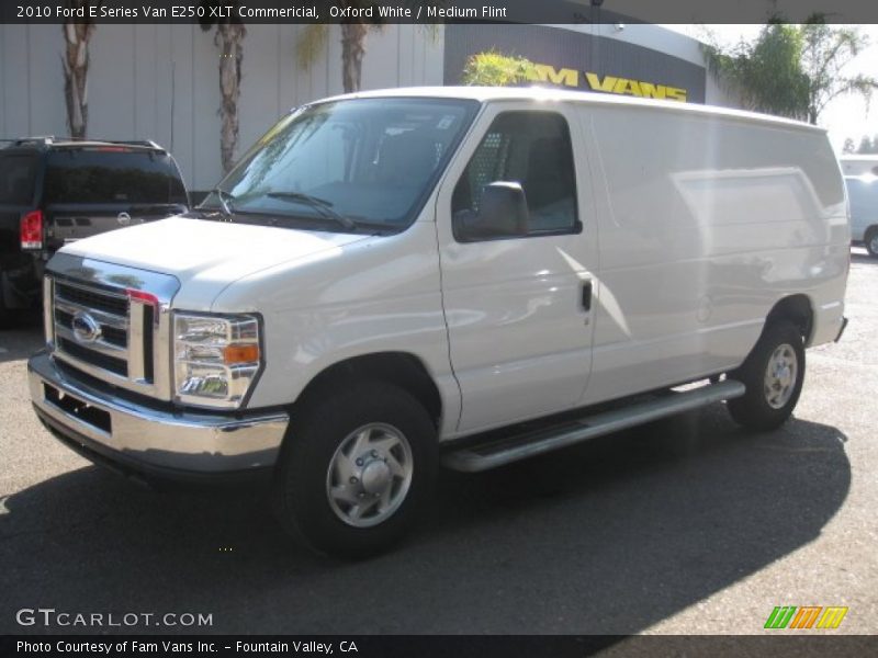 Oxford White / Medium Flint 2010 Ford E Series Van E250 XLT Commericial