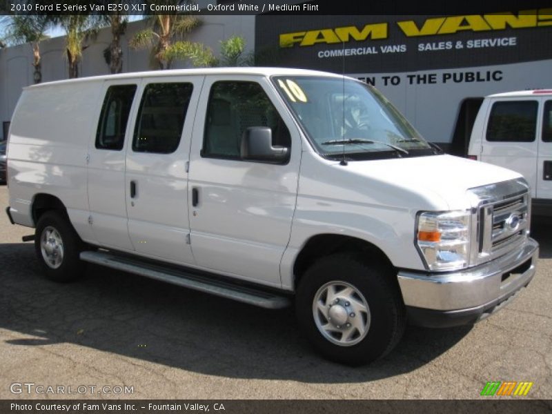 Oxford White / Medium Flint 2010 Ford E Series Van E250 XLT Commericial