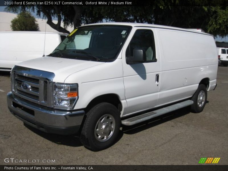 Oxford White / Medium Flint 2010 Ford E Series Van E250 XLT Commericial