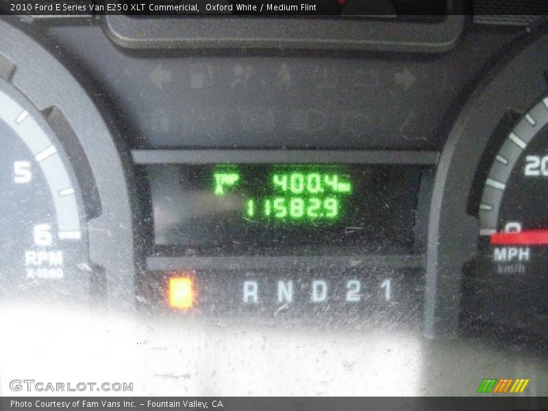 Oxford White / Medium Flint 2010 Ford E Series Van E250 XLT Commericial