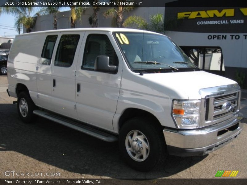 Oxford White / Medium Flint 2010 Ford E Series Van E250 XLT Commericial