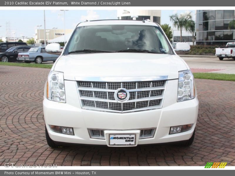 White Diamond / Cocoa/Light Linen 2010 Cadillac Escalade ESV Platinum