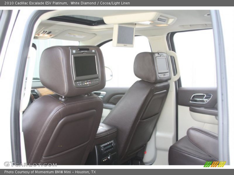 White Diamond / Cocoa/Light Linen 2010 Cadillac Escalade ESV Platinum