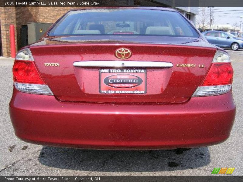 Salsa Red Pearl / Stone Gray 2006 Toyota Camry LE