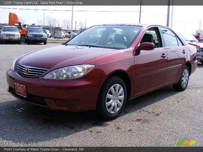 Salsa Red Pearl / Stone Gray 2006 Toyota Camry LE