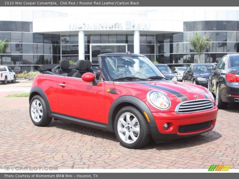 Chili Red / Rooster Red Leather/Carbon Black 2010 Mini Cooper Convertible