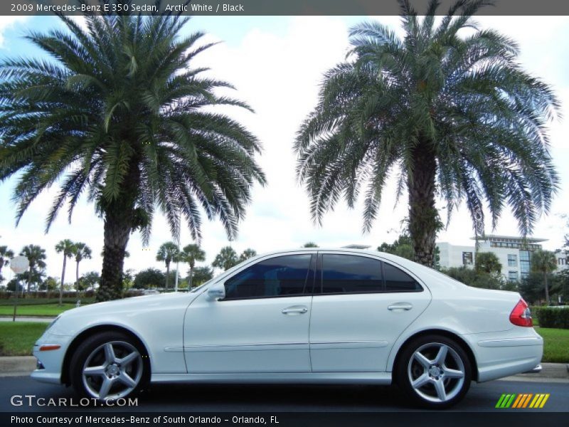 Arctic White / Black 2009 Mercedes-Benz E 350 Sedan