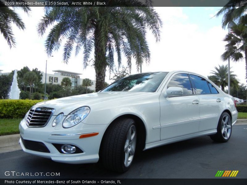 Arctic White / Black 2009 Mercedes-Benz E 350 Sedan
