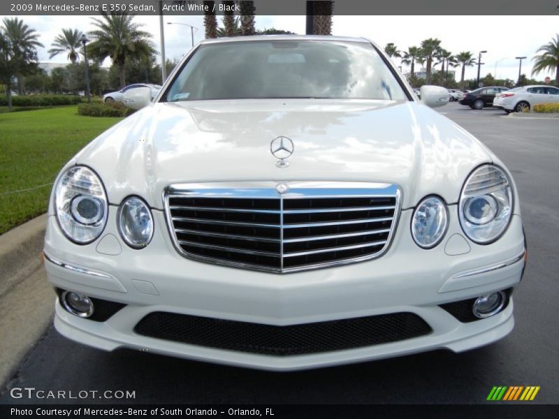Arctic White / Black 2009 Mercedes-Benz E 350 Sedan