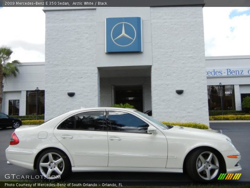 Arctic White / Black 2009 Mercedes-Benz E 350 Sedan