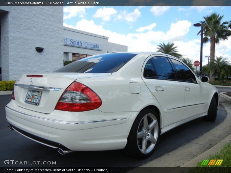 Arctic White / Black 2009 Mercedes-Benz E 350 Sedan
