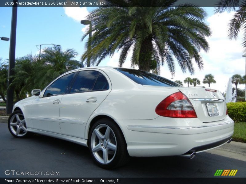 Arctic White / Black 2009 Mercedes-Benz E 350 Sedan