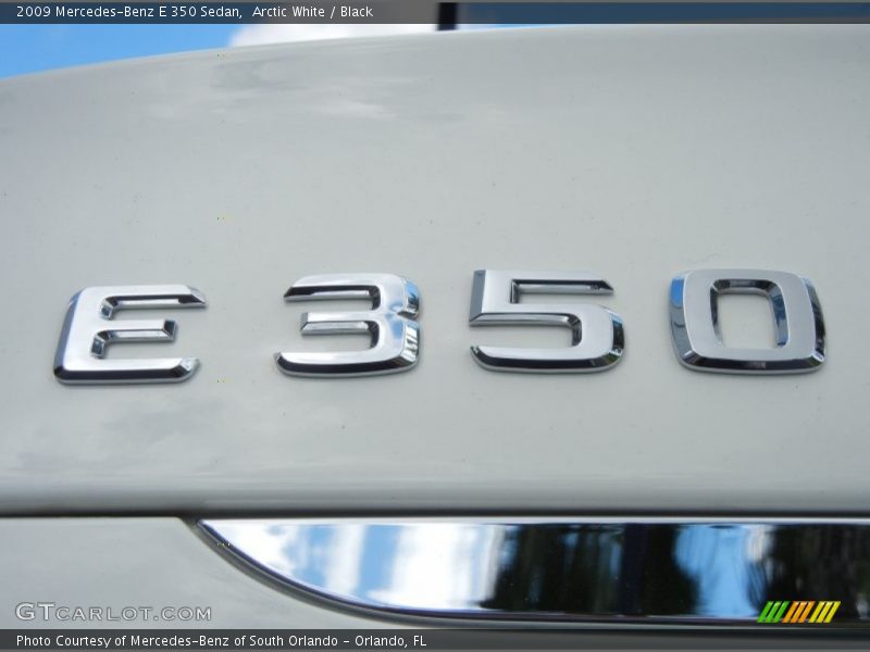 Arctic White / Black 2009 Mercedes-Benz E 350 Sedan