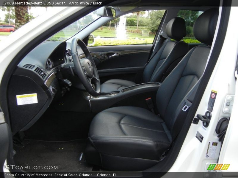 Arctic White / Black 2009 Mercedes-Benz E 350 Sedan