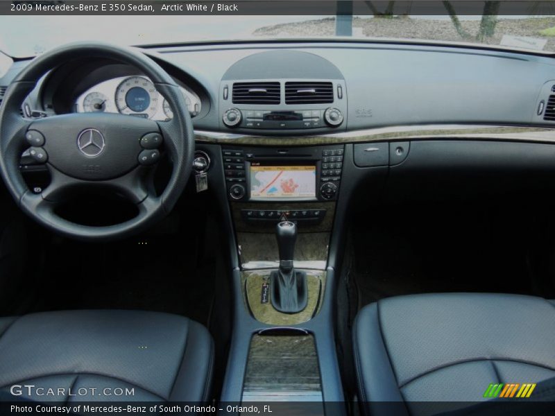 Arctic White / Black 2009 Mercedes-Benz E 350 Sedan