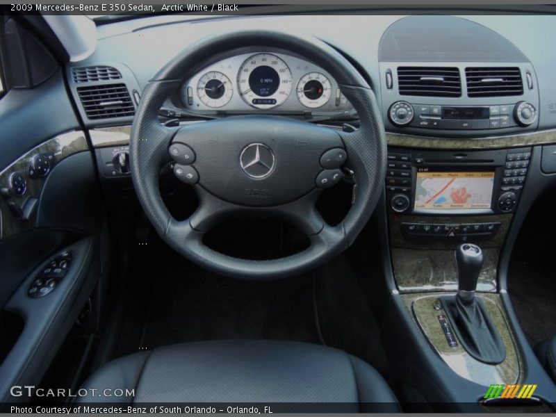 Arctic White / Black 2009 Mercedes-Benz E 350 Sedan