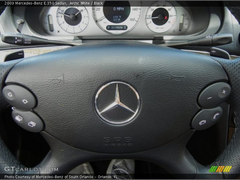 Arctic White / Black 2009 Mercedes-Benz E 350 Sedan