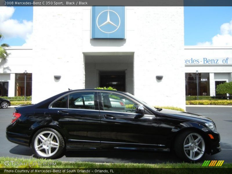 Black / Black 2008 Mercedes-Benz C 350 Sport