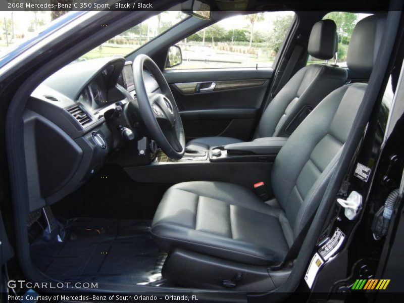 Black / Black 2008 Mercedes-Benz C 350 Sport