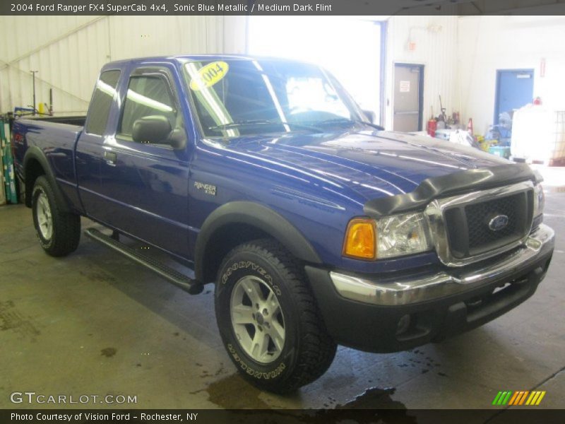 Sonic Blue Metallic / Medium Dark Flint 2004 Ford Ranger FX4 SuperCab 4x4