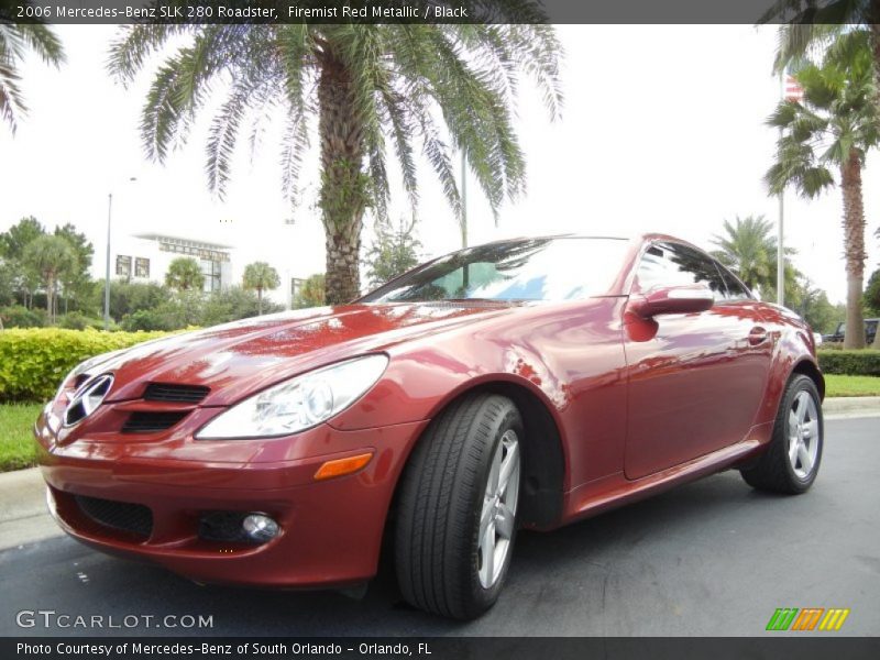 Firemist Red Metallic / Black 2006 Mercedes-Benz SLK 280 Roadster